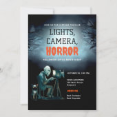 Halloween Party Enge Film Nacht Ghoul Zwart Kat Kaart (Voorkant)