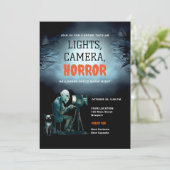 Halloween Party Enge Film Nacht Ghoul Zwart Kat Kaart (Staand voorkant)