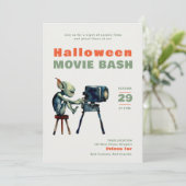 Halloween Party Enge Film Nacht Imp Gremlin Plezie Kaart (Staand voorkant)