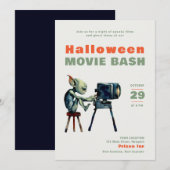 Halloween Party Enge Film Nacht Imp Gremlin Plezie Kaart (Voorkant / Achterkant)