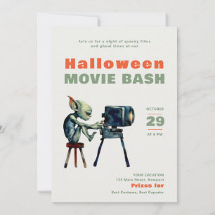 Halloween Party Enge Film Nacht Imp Gremlin Plezie Kaart