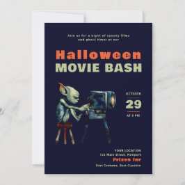 Halloween Party Enge Films Nacht Imp Gremlin Kaart