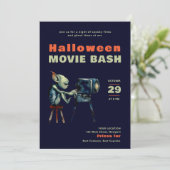 Halloween Party Enge Films Nacht Imp Gremlin Kaart (Staand voorkant)
