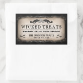 Halloween Party Eten of Drink Zwart & Bruin Label (Tas)