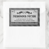 Halloween Party Eten of Drink Zwart Streep Label (Tas)