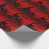 Halloween Party Evil Black Cat Pumpkin Red Scary Cadeaupapier (Hoek)