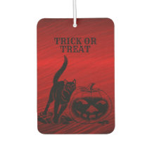 Halloween Party Evil Black Cat Pumpkin Red Scary