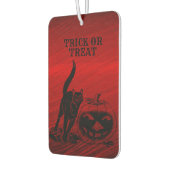 Halloween Party Evil Black Cat Pumpkin Red Scary Luchtverfrisser (Links)