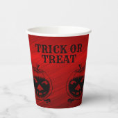 Halloween Party Evil Black Cat Pumpkin Red Scary Papieren Bekers (Links)