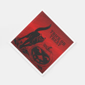 Halloween Party Evil Black Cat Pumpkin Red Scary Servet (Hoek)