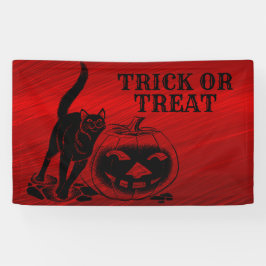 Halloween Party Evil Black Cat Pumpkin Red Scary Spandoek
