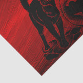 Halloween Party Evil Black Cat Pumpkin Red Scary Tissuepapier (Detail)