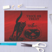 Halloween Party Evil Black Cat Pumpkin Red Scary Tissuepapier (Craft)