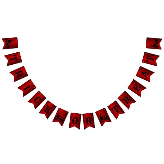 Halloween Party Evil Black Cat Pumpkin Red Scary Vlaggetjes (Alle)