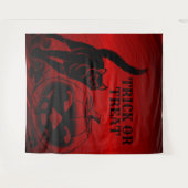 Halloween Party Evil Black Cat Pumpkin Red Scary Wandkleed (Voorkant (horizontaal))