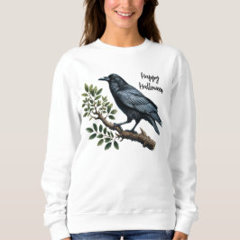 Halloween Party Evil Black Crow Green verlaat vrou Trui