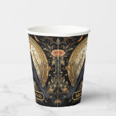 Halloween Party Evil Black Crow Oranje Bloemen Papieren Bekers (Rechts)