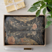 Halloween Party Evil Black Crow Oranje Bloemen Tissuepapier (Geschenk)