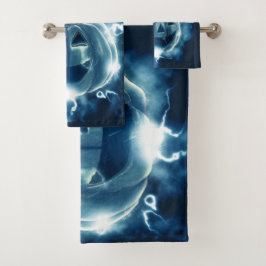 Halloween Party Evil Blue Pumpkin Horror Bad Handdoek