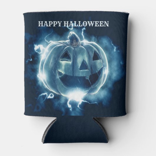 Halloween Party Evil Blue Pumpkin Horror Blikjeskoeler (Voorkant)