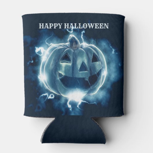 Halloween Party Evil Blue Pumpkin Horror Blikjeskoeler (Achterkant)