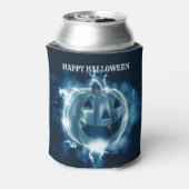 Halloween Party Evil Blue Pumpkin Horror Blikjeskoeler (Blikje Achterkant)