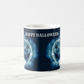 Halloween Party Evil Blue Pumpkin Horror Koffiemok (Center)