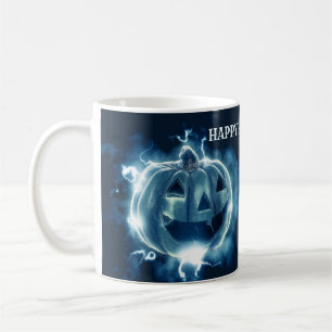 Halloween Party Evil Blue Pumpkin Horror Koffiemok