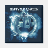 Halloween Party Evil Blue Pumpkin Horror Magneet (Voorkant)