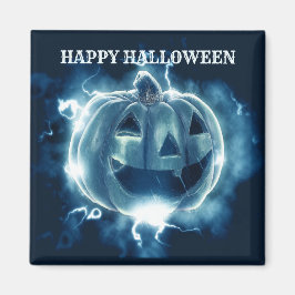 Halloween Party Evil Blue Pumpkin Horror Magneet