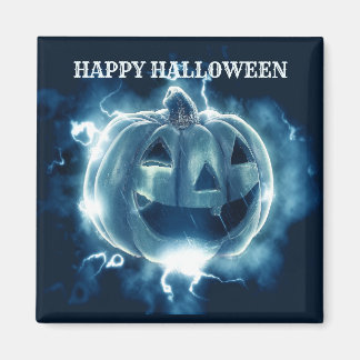 Halloween Party Evil Blue Pumpkin Horror Magneet