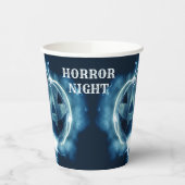 Halloween Party Evil Blue Pumpkin Horror Papieren Bekers (Links)