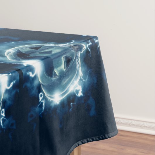 Halloween Party Evil Blue Pumpkin Horror Tafelkleed (Voorbeeld)