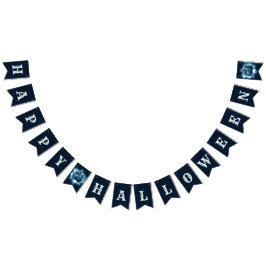 Halloween Party Evil Blue Pumpkin Horror Vlaggetjes