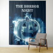 Halloween Party Evil Blue Pumpkin Horror Wandkleed (In situ)