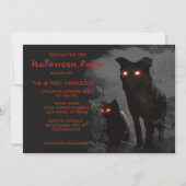 Halloween Party Evil Zwarte Kat En Hond Kaart (Achterkant)