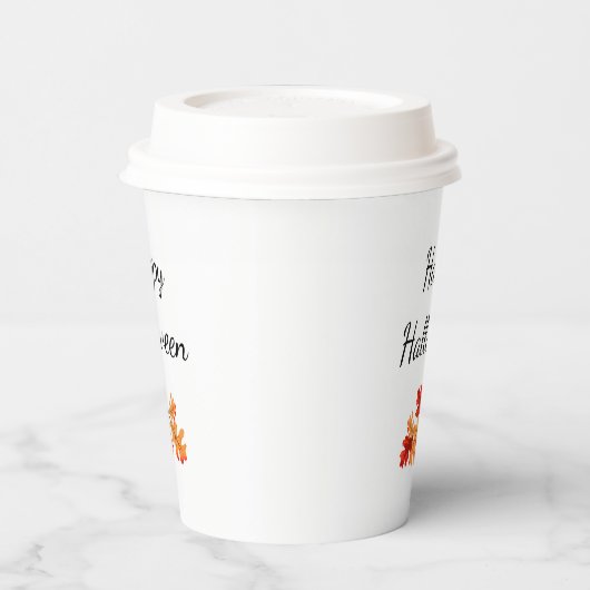 Halloween Party Fall laat elegant gebladerte achte Papieren Bekers (Links)