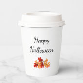 Halloween Party Fall laat elegant gebladerte achte Papieren Bekers (Achterkant)