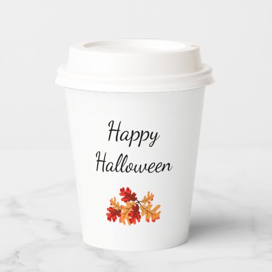Halloween Party Fall laat elegant gebladerte achte Papieren Bekers (Voorkant)