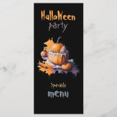Halloween party Flat Menu zwarte achtergrond (Voorkant)