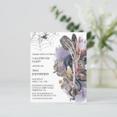 Halloween Party Floral Snake Waterverf (Staand voorkant)