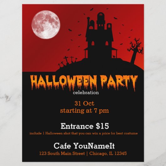 Halloween party flyer (Voorkant)