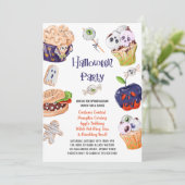 Halloween Party Food and Spooktacular Fun Kaart (Staand voorkant)