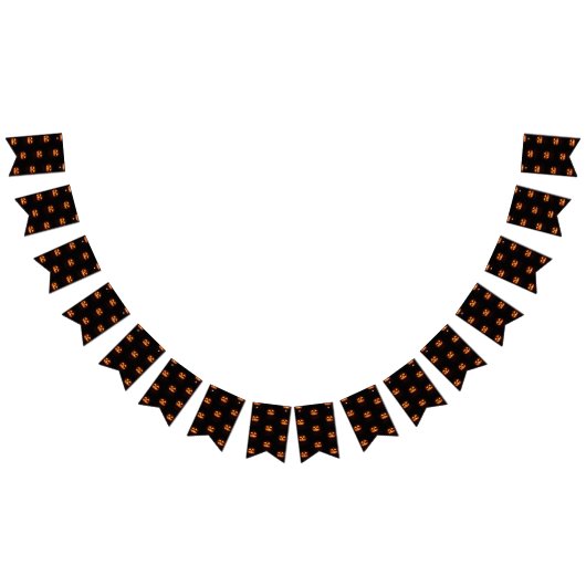 Halloween Party Funny Scary Pumpkins Patroon Vlaggetjes (Alle)