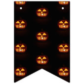Halloween Party Funny Scary Pumpkins Patroon Vlaggetjes (Eerste vlag)