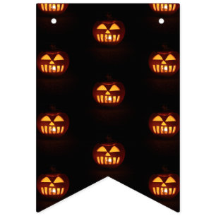 Halloween Party Funny Scary Pumpkins Patroon Vlaggetjes