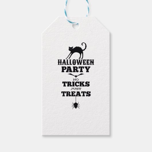 Halloween party gaat niet alleen over trucjes grap cadeaulabel (Voorkant)