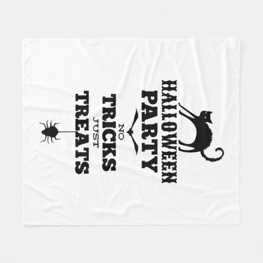 Halloween party gaat niet alleen over trucjes grap fleece deken (Voorkant (Horizontaal))