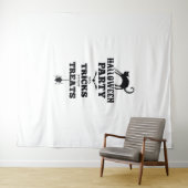 Halloween party gaat niet alleen over trucjes grap wandkleed (In Situ (horizontaal))