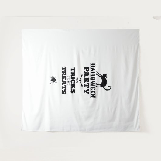 Halloween party gaat niet alleen over trucjes grap wandkleed (Voorkant (horizontaal))